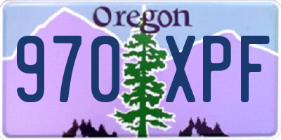 OR license plate 970XPF