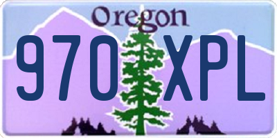 OR license plate 970XPL