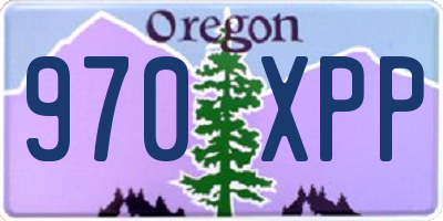 OR license plate 970XPP