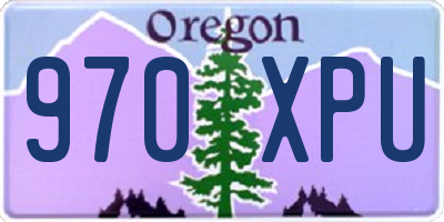 OR license plate 970XPU