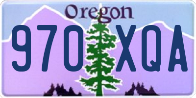 OR license plate 970XQA