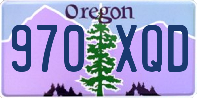 OR license plate 970XQD