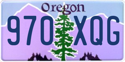 OR license plate 970XQG