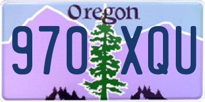 OR license plate 970XQU