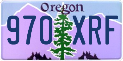 OR license plate 970XRF