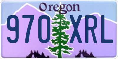 OR license plate 970XRL