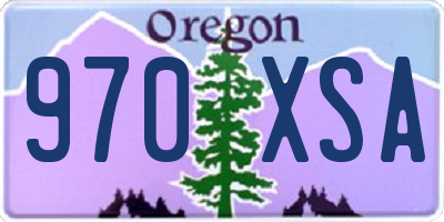 OR license plate 970XSA