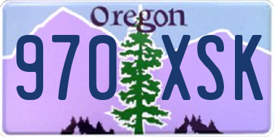 OR license plate 970XSK