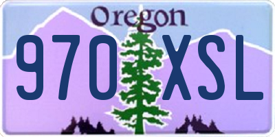 OR license plate 970XSL