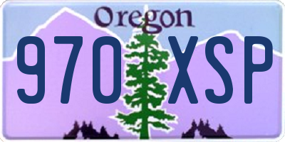 OR license plate 970XSP