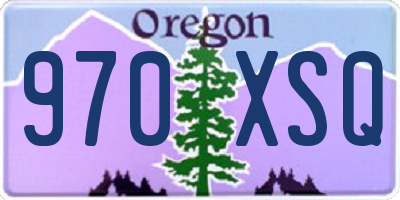 OR license plate 970XSQ