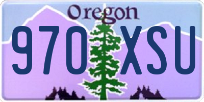 OR license plate 970XSU