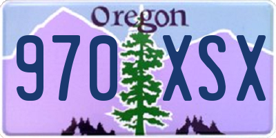 OR license plate 970XSX