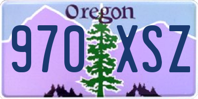 OR license plate 970XSZ