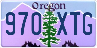 OR license plate 970XTG