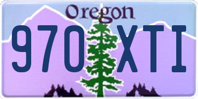 OR license plate 970XTI
