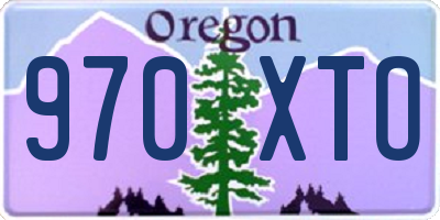 OR license plate 970XTO