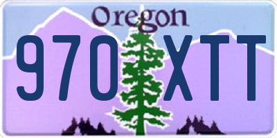 OR license plate 970XTT