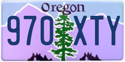 OR license plate 970XTY