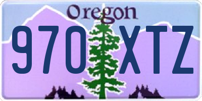 OR license plate 970XTZ