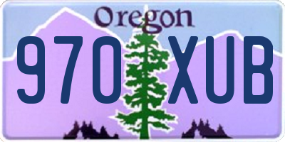 OR license plate 970XUB