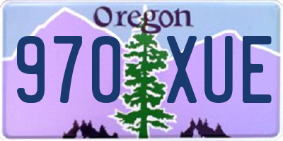 OR license plate 970XUE