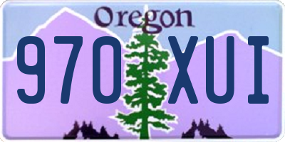OR license plate 970XUI