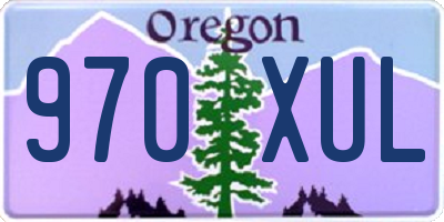 OR license plate 970XUL