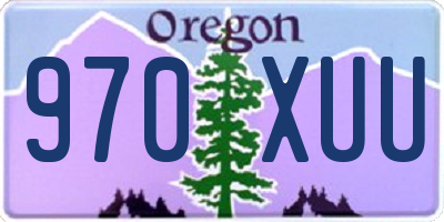 OR license plate 970XUU
