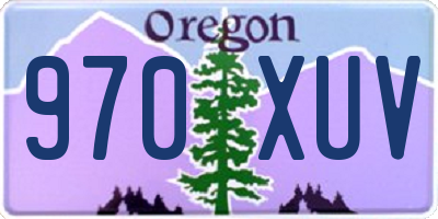 OR license plate 970XUV