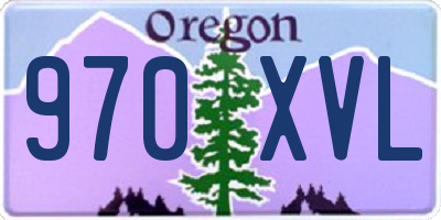 OR license plate 970XVL