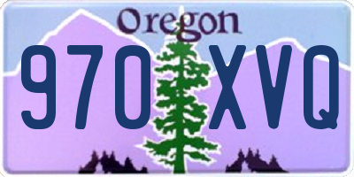 OR license plate 970XVQ