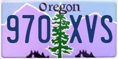 OR license plate 970XVS