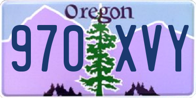 OR license plate 970XVY
