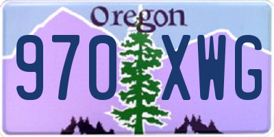 OR license plate 970XWG