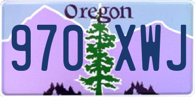 OR license plate 970XWJ