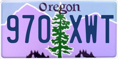 OR license plate 970XWT