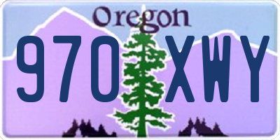OR license plate 970XWY