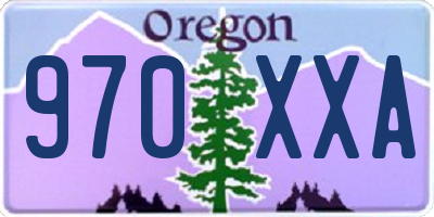 OR license plate 970XXA