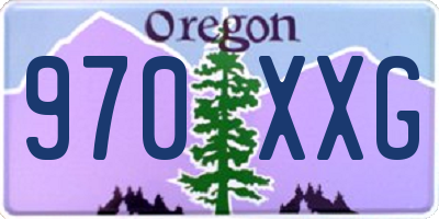 OR license plate 970XXG