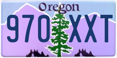OR license plate 970XXT