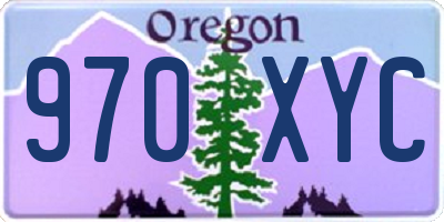 OR license plate 970XYC
