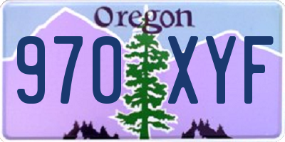 OR license plate 970XYF