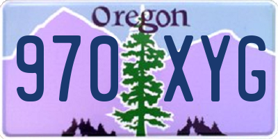 OR license plate 970XYG