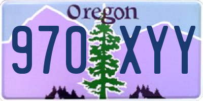 OR license plate 970XYY