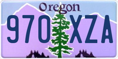 OR license plate 970XZA