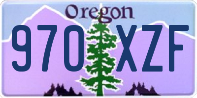 OR license plate 970XZF