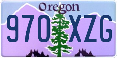 OR license plate 970XZG