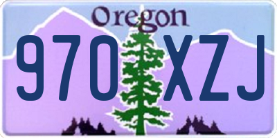 OR license plate 970XZJ
