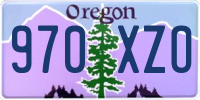 OR license plate 970XZO